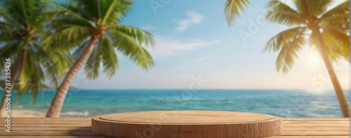 Summer Beach Scene Photo Of A 3d Illustration Showcasing Stunning View
