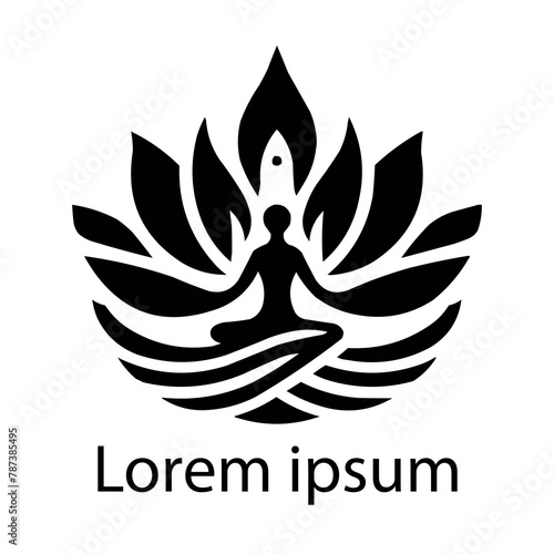 A  black  yoga logo