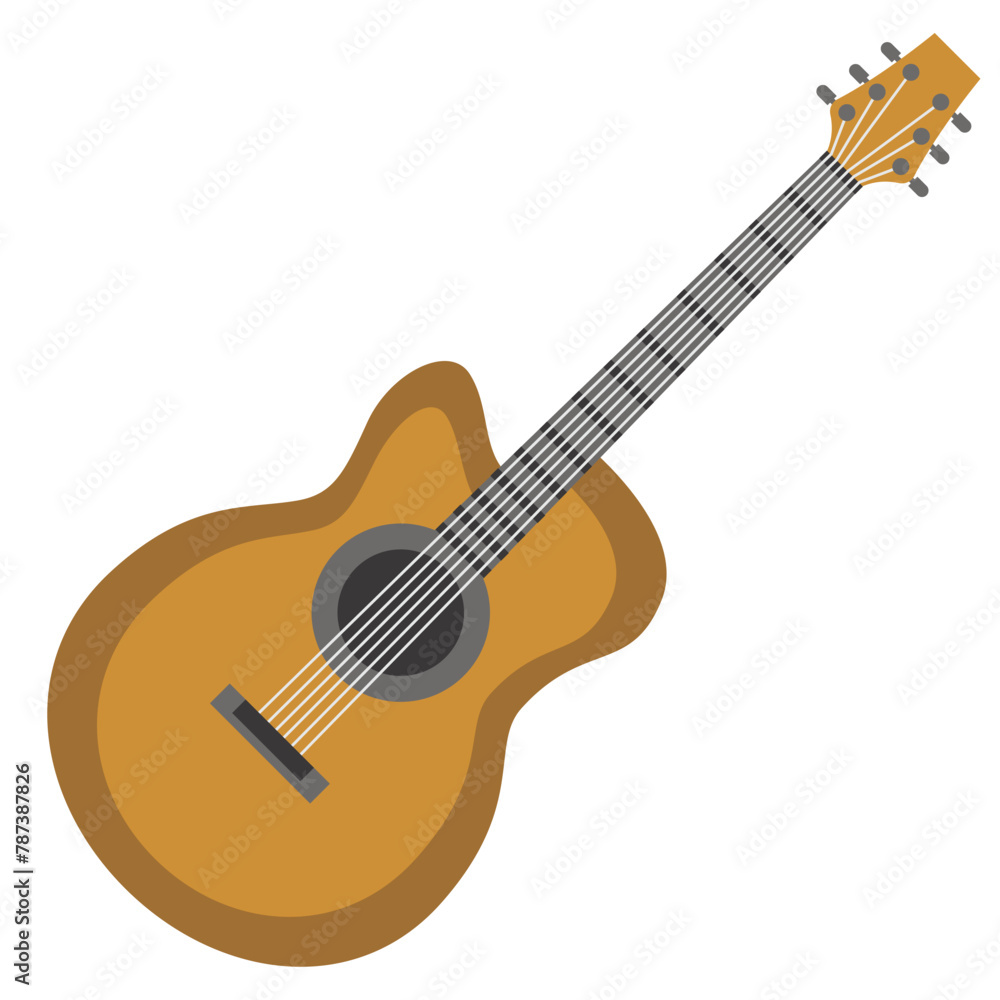 Guitar music instrument cartoon vector