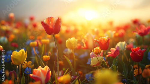 Campo de flores en primavera © VicPhoto