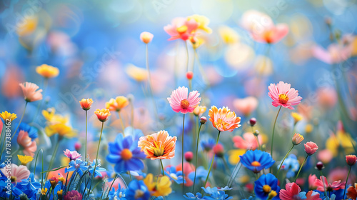 Campo de flores en primavera photo