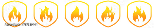 Shield fireproof icon
