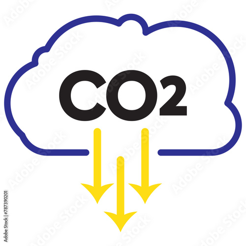 Set of co2 emissions cloud icons. Carbon dioxide, smog pollution concept, smoke pollutant damage. Carbon dioxide emissions signs. Gas reduction business concept. Vector. Reduce co2 gas icon set.