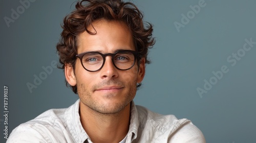 Man Wearing Glasses and White Shirt