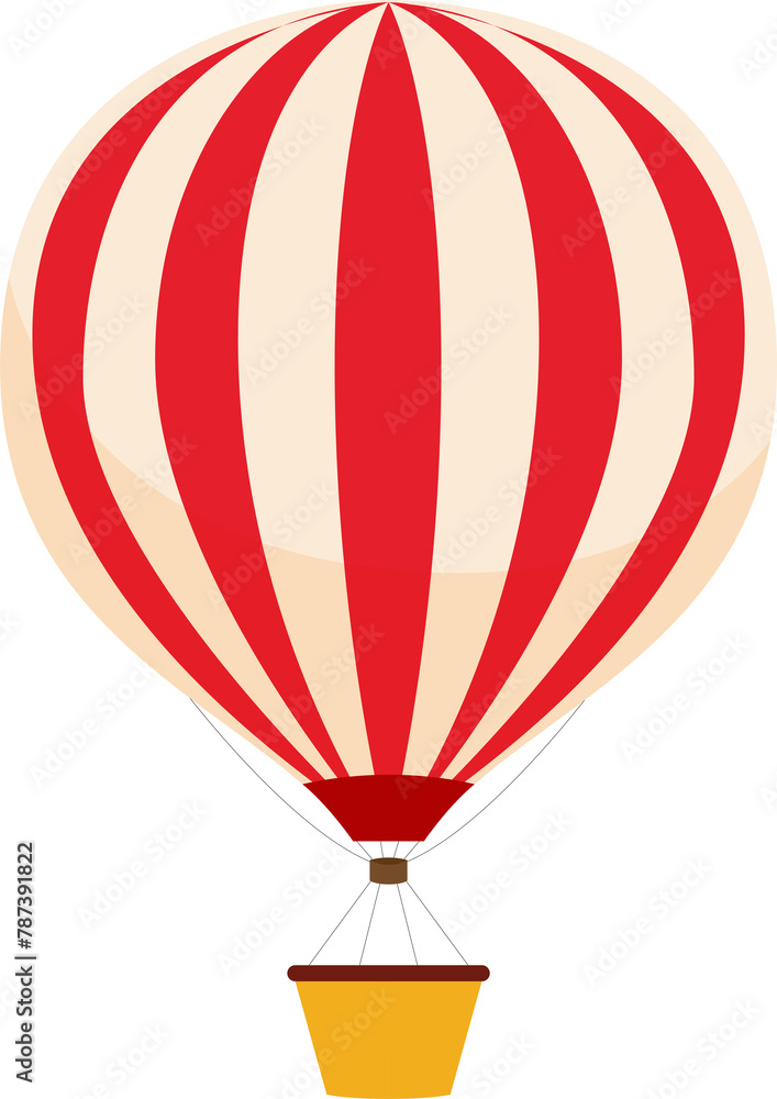Naklejka premium hot air balloon isolated on white illustration design for decorate