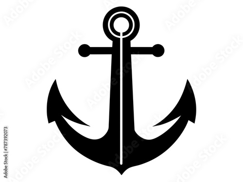 Ship anchor or boat anchor flat icon. anchor isolated on white background.