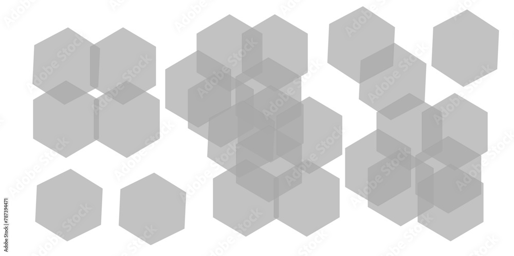 Abstract gray hexagon and hexagonal lines on white background. abstract 3d hexagonal background with shadow. Vector illustration. Hexagonal honeycomb pattern background with space for text. Abstract gray hexagon and hexagonal lines on white background. abstract 3d hexagonal background with shadow. Vector illustration. Hexagonal honeycomb pattern background with space for text.
