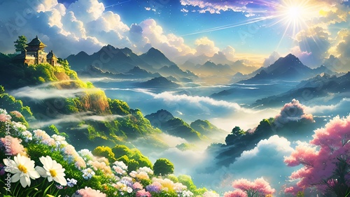 Enchanted Valleys: A Serenade of Light and Blossoms © CreativeVirginia
