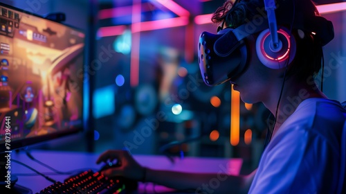 Explore the life of a professional gamer who competes in virtual reality tournaments What challenges do they face in both the virtual and real worlds #787396441