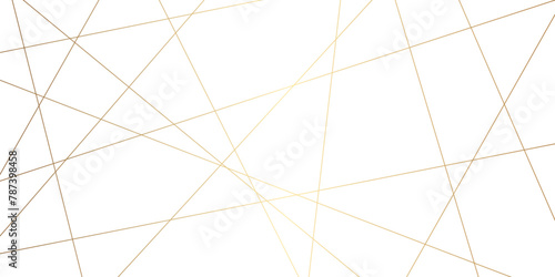 Seamless luxury geometric premium golden random chaotic lines on transparent background. Luxury banner presentation gold line vector, illustration.