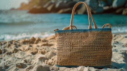 Raffia Crochet Beach Bag for Women Handmade Eco Friendly Design