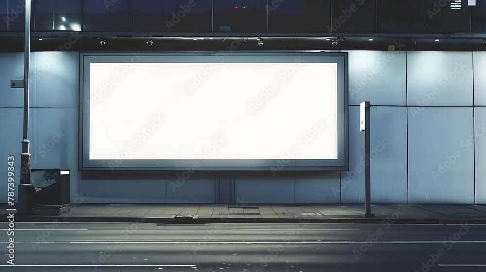 Obraz premium Blank Billboard Template with clipping path : Generative AI