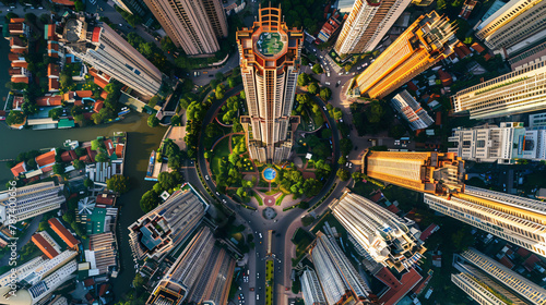 Aerial view of Landmark 81 in Ho Chi Minh city photo