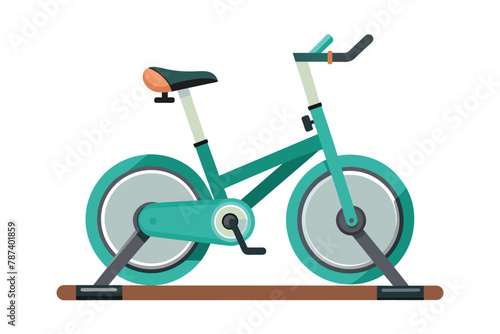 Stationary bike on white