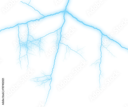 Abstract background in the form of blue lightning