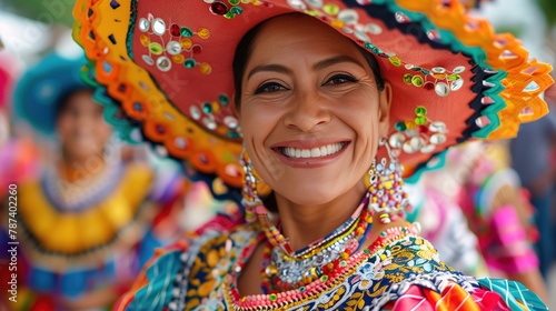 Portrait of Mexican Woman in Cinco de Mayo