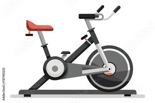 Stationary bike on white