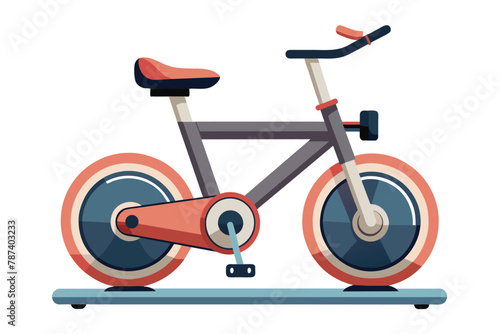 Stationary bike on white