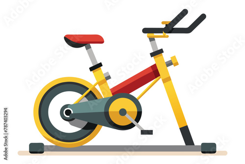 Stationary bike on white