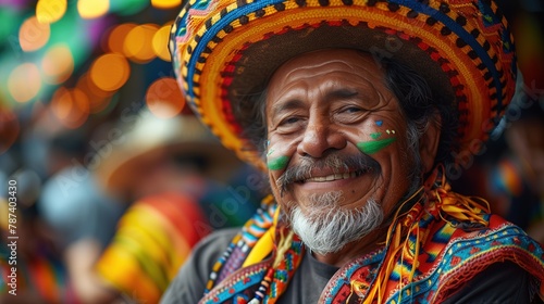 Portrait of Mexican Man in Cinco de Mayo