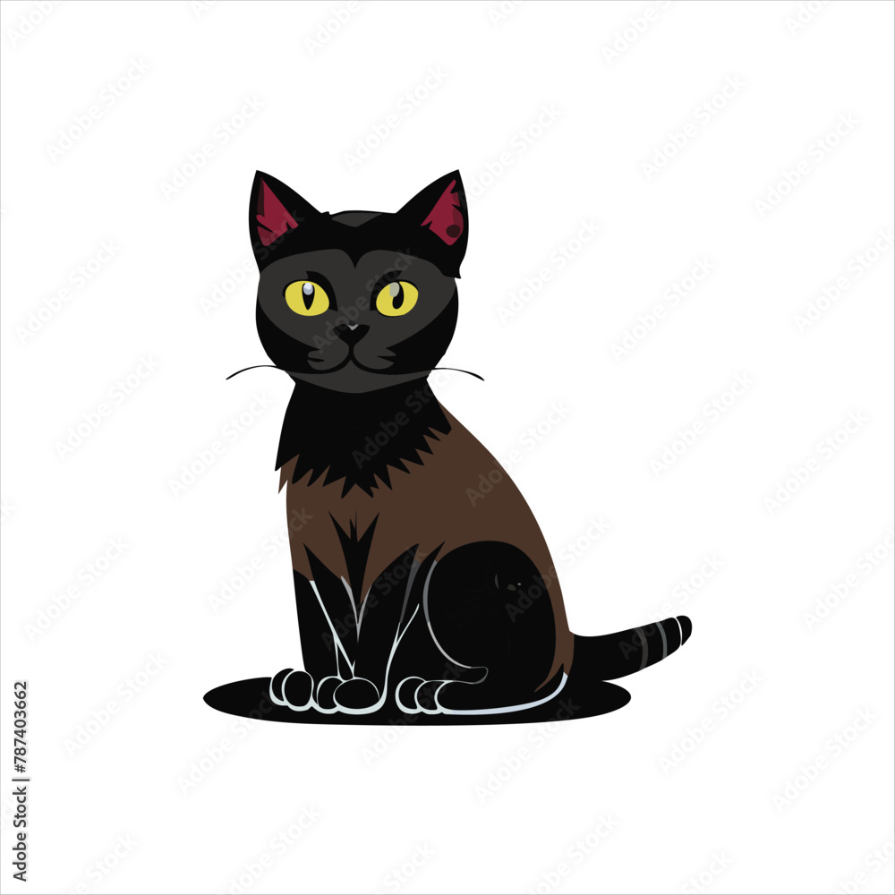 cat vector with a white background for logo, icon, tattoos, and graphic resources cat vector with a white background for logo, icon, tattoos, and graphic resources
