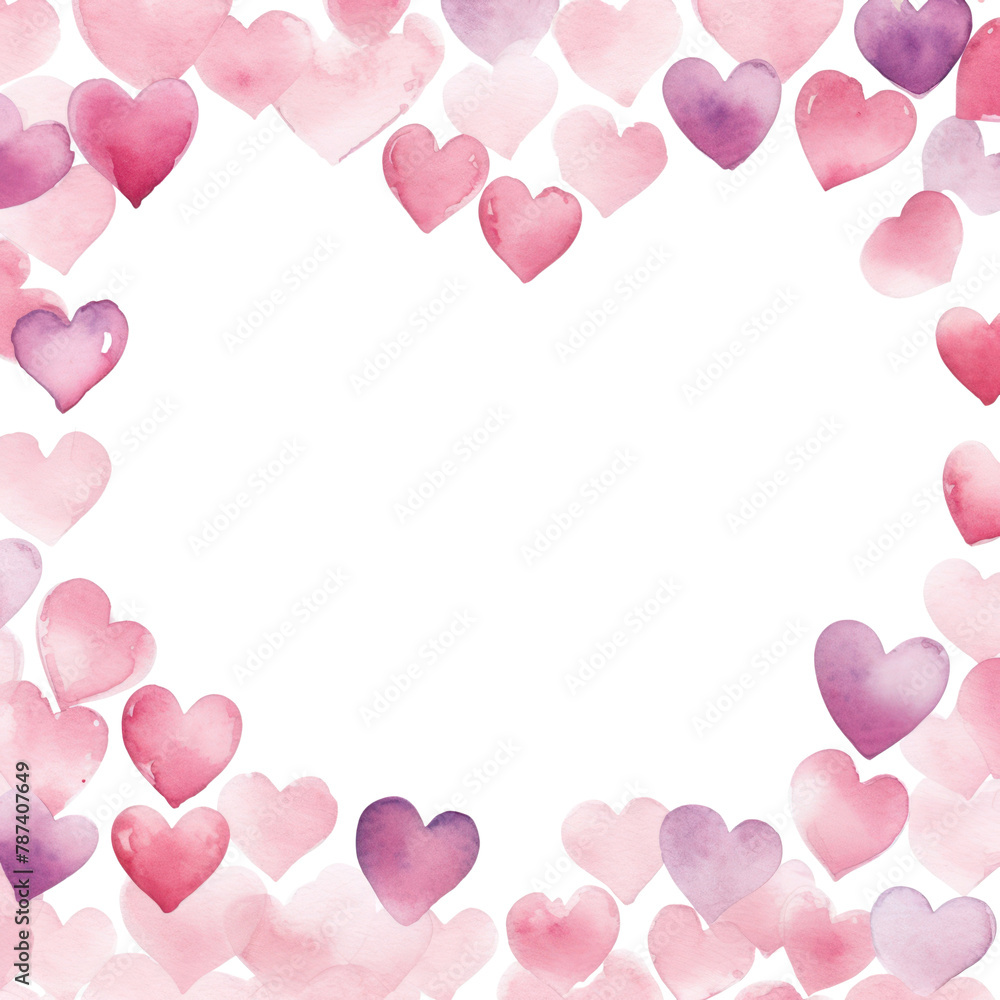 PNG Pink hearts heart shape border backgrounds pattern petal. 