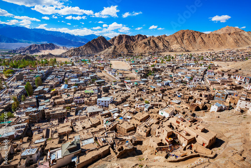 Leh aerial panoramic view  Ladakh