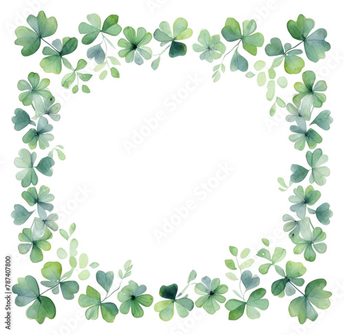 PNG Lucky clover square border pattern backgrounds green. 