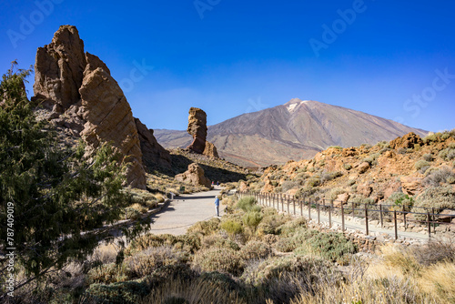 view of the teide vulcan from the Roques de Garcìa
