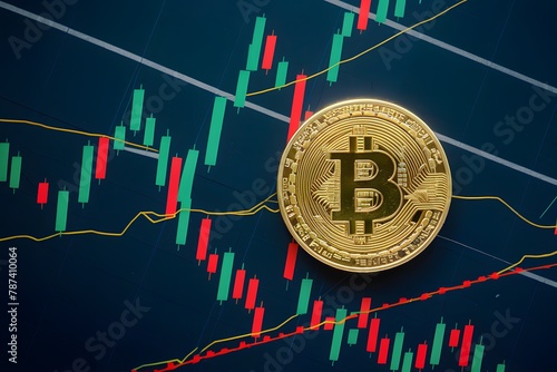 Bearish divergence in stock market and crypto currency photo