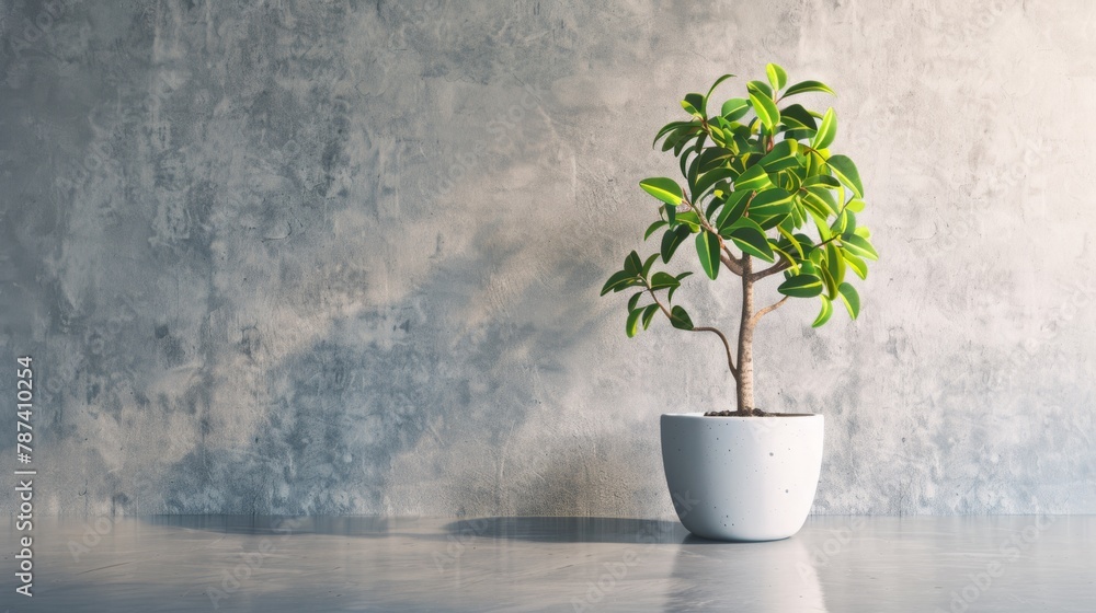 Potted Plant in a Minimalist Setting Potted Plant in a Minimalist Setting