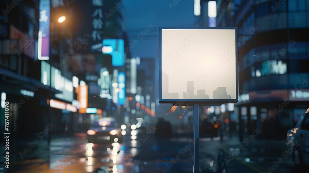 Advertising Outdoor MockUp Billboard On City : Generative AI Advertising Outdoor MockUp Billboard On City : Generative AI