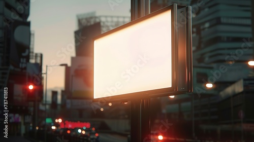 outdoor or street advertising banner of billboard mockup : Generative AI