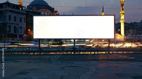 Blank Giantboard of Kadikoy in Istanbul  TURKEY : Generative AI photo