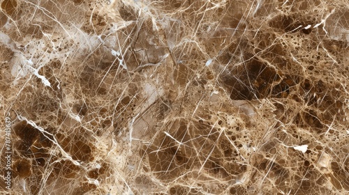 seamless texture of Emperador marble with rich brown tones and white streaks