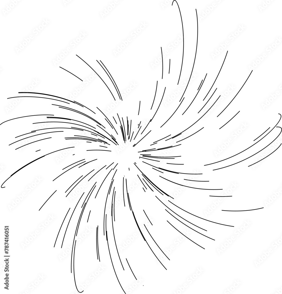 Obraz premium Sun burst, star burst sunshine. Radiating from the center of thin beams, lines. Dynamic style. Abstract explosion, speed motion lines from the middle, radiating sharp