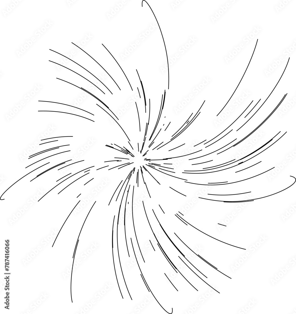 Obraz premium Sun burst, star burst sunshine. Radiating from the center of thin beams, lines. Dynamic style. Abstract explosion, speed motion lines from the middle, radiating sharp
