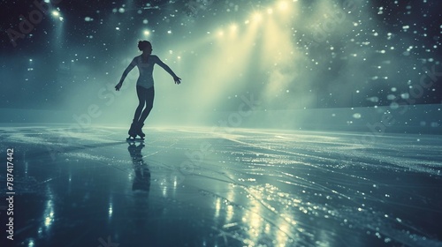 Ice Skating Figure. AI generate illustration