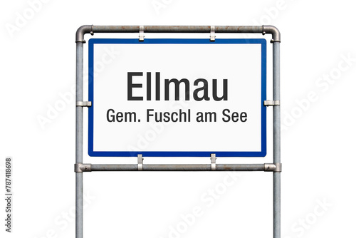 Ortseinfahrt, Schild, Gemeinde, Ellmau, Österreich