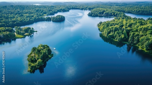 Overview of the lake from the sky