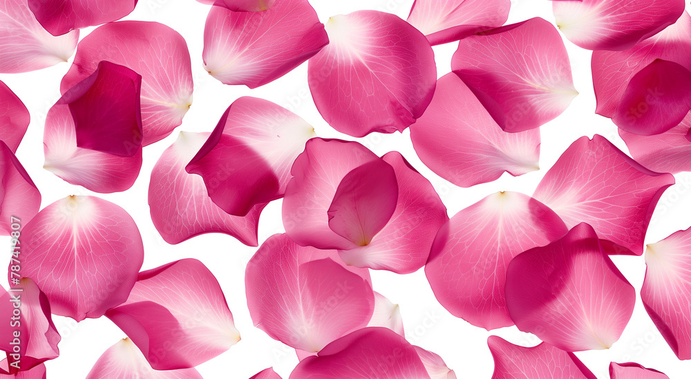 Seamless pattern of purple rose petals on white background, beautiful floral texture with pink flowers for decoration, print on fabric or wallpaper, watercolor painting style Seamless pattern of purple rose petals on white background, beautiful floral texture with pink flowers for decoration, print on fabric or wallpaper, watercolor painting style