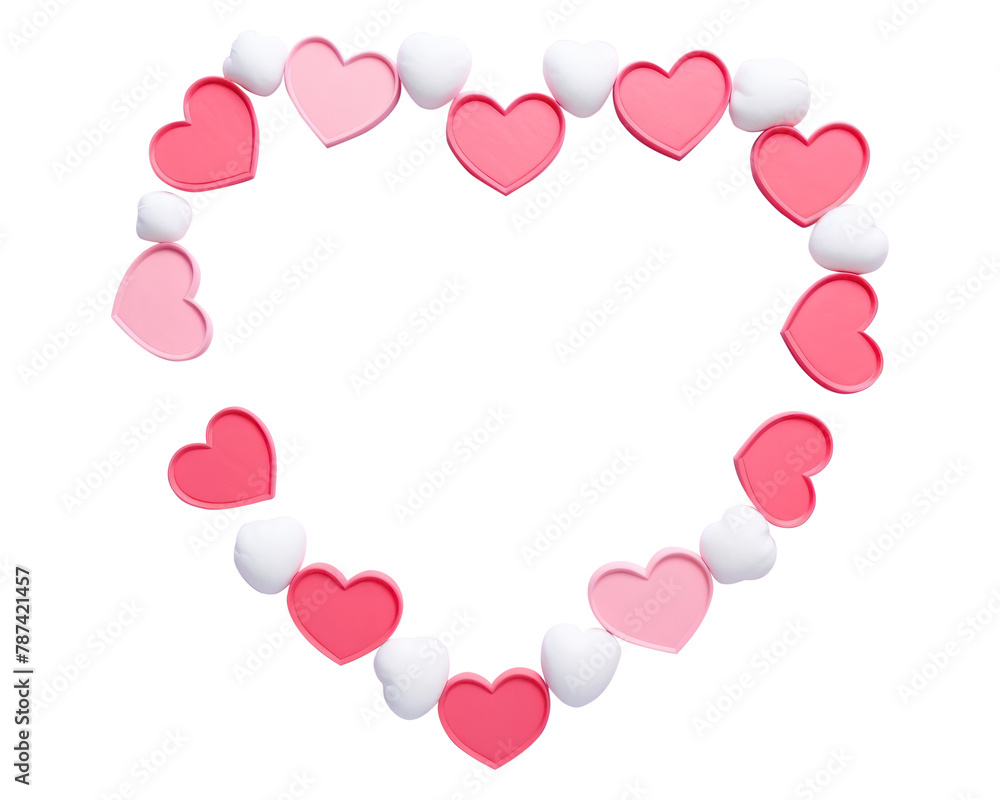 PNG Frame hearts shape love celebration