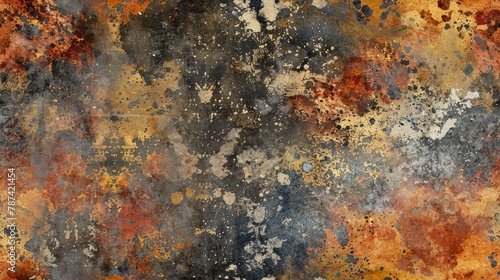 seamless texture of acid-stained concrete with rich earthy tones and variegated color patterns