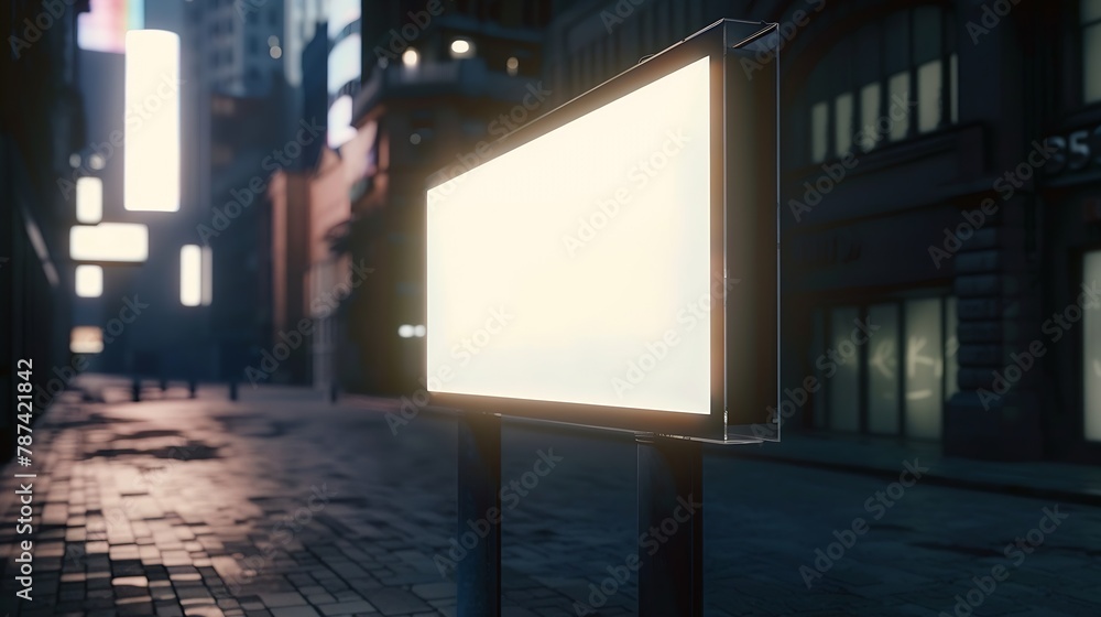 realistic outdoor sign billboard mockup : Generative AI