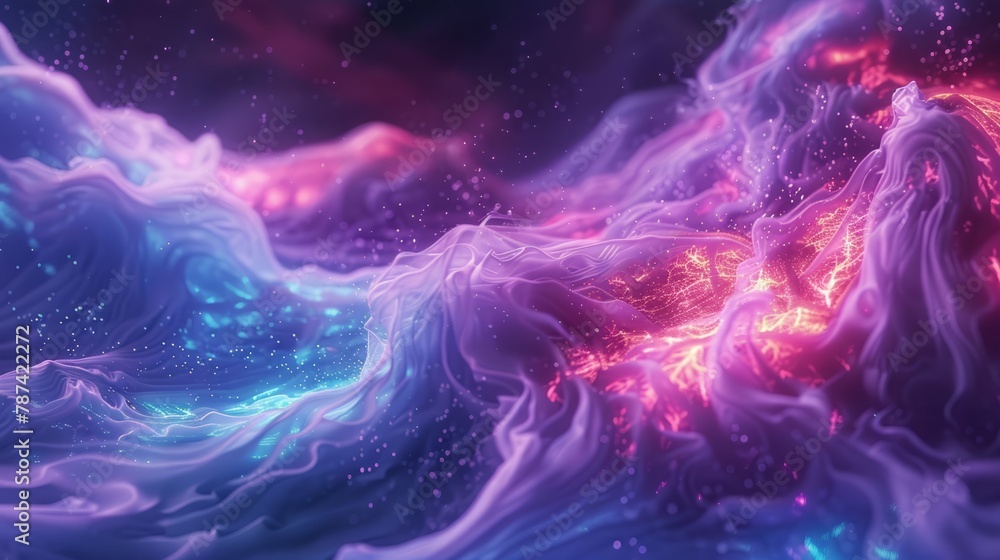 Cosmic energy. Bright neon background. Cosmic energy. Bright neon background.