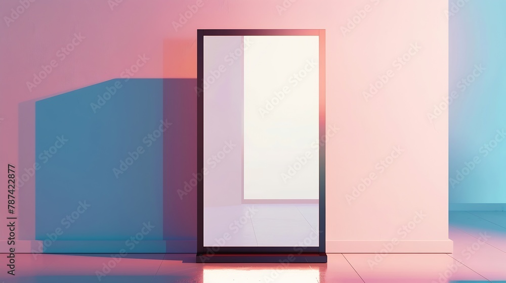 Vertical billboard Mockup with advertising space : Generative AI