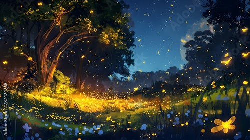 Fireflies Magical Symphony A Breathtaking Nocturnal Light Show in the Enchanted Forest