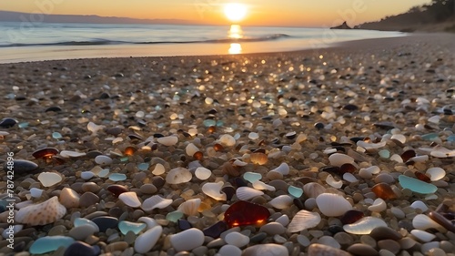 Glass pebbles vibrant colors magnifications beach in night, glass, pebbles, vibrant, colors, magnifications, beach, night, horizontal, photography, color image, no people, close-up, large group