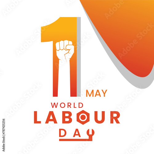 1st may happy labour day celebration design
 (ID: 787425256)