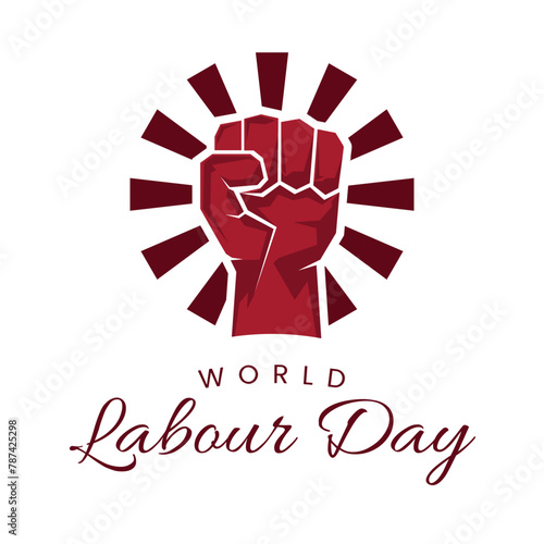 1st may happy labour day celebration design
 (ID: 787425298)